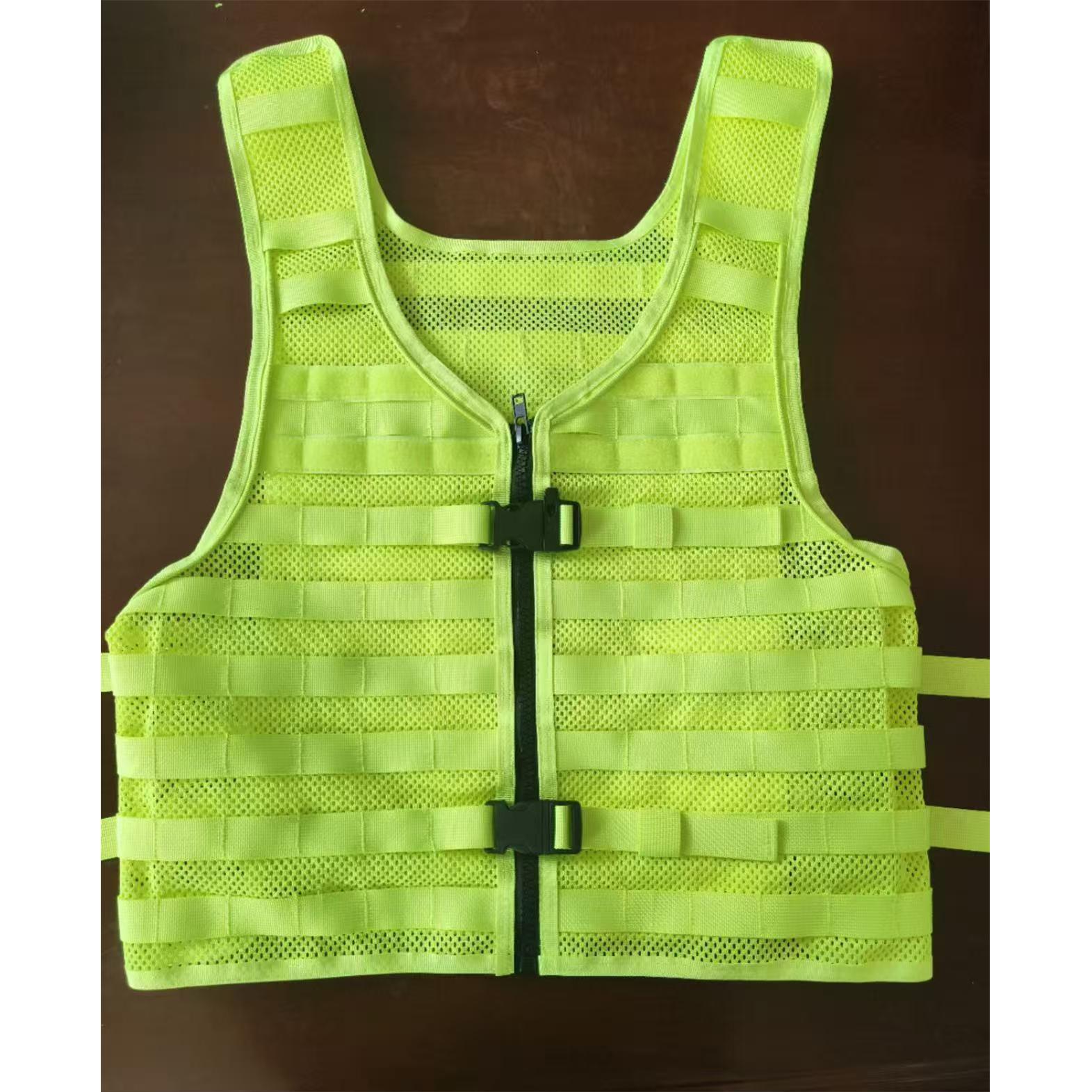 深圳地铁反光马甲战 术背心轻薄网眼透气夜间安全交通骑行外套反