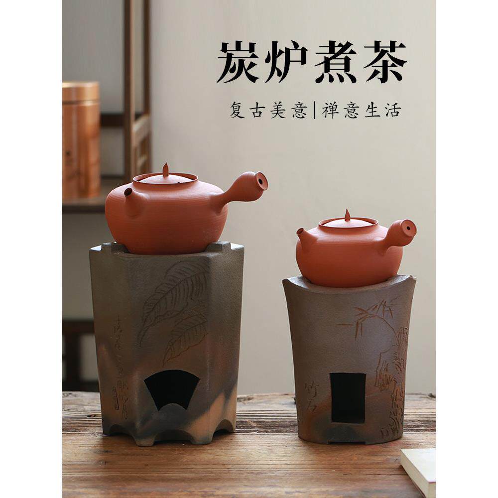 潮州纯手工薄胎跳盖砂铫壶红泥煮水壶煮茶工夫茶电陶炉煮茶器炭炉