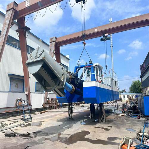 码头淤MZN挖泥河水库挖清泥设备吹弹造地道挖绞吸式泥船