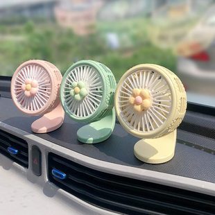 EV出风口小风扇汽车通用车载USB静音强风夹扇 五菱宏光迷你MINI