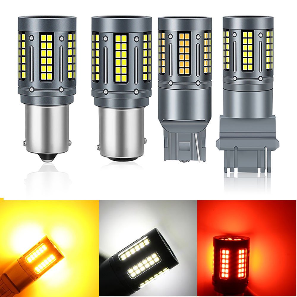汽车LED高亮转向灯解码1156 84灯 7440 2016 84smd 1157刹车灯