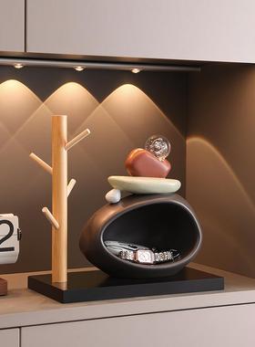 时来运转钥匙收纳玄关摆件入户门鞋柜客厅高端家居装饰品乔迁礼物