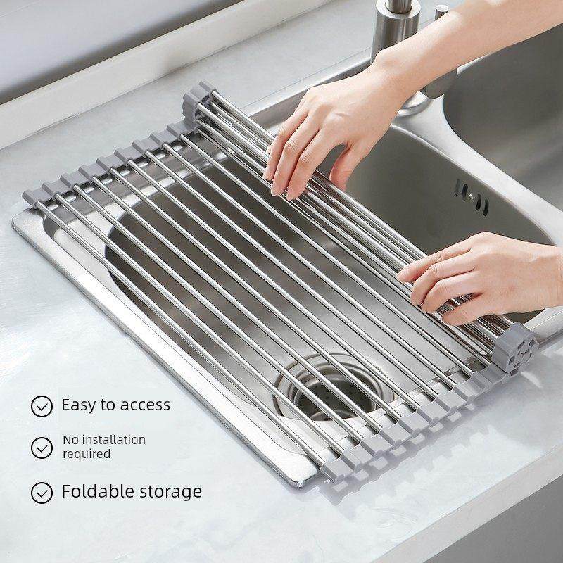 厨房水槽排水架水槽盘存储架可折叠的盘架排水篮厨房存储架,厨房/烹饪用具,厨房置物架/置物柜/角架,淘宝优惠券,粉丝福利购,淘宝优惠卷