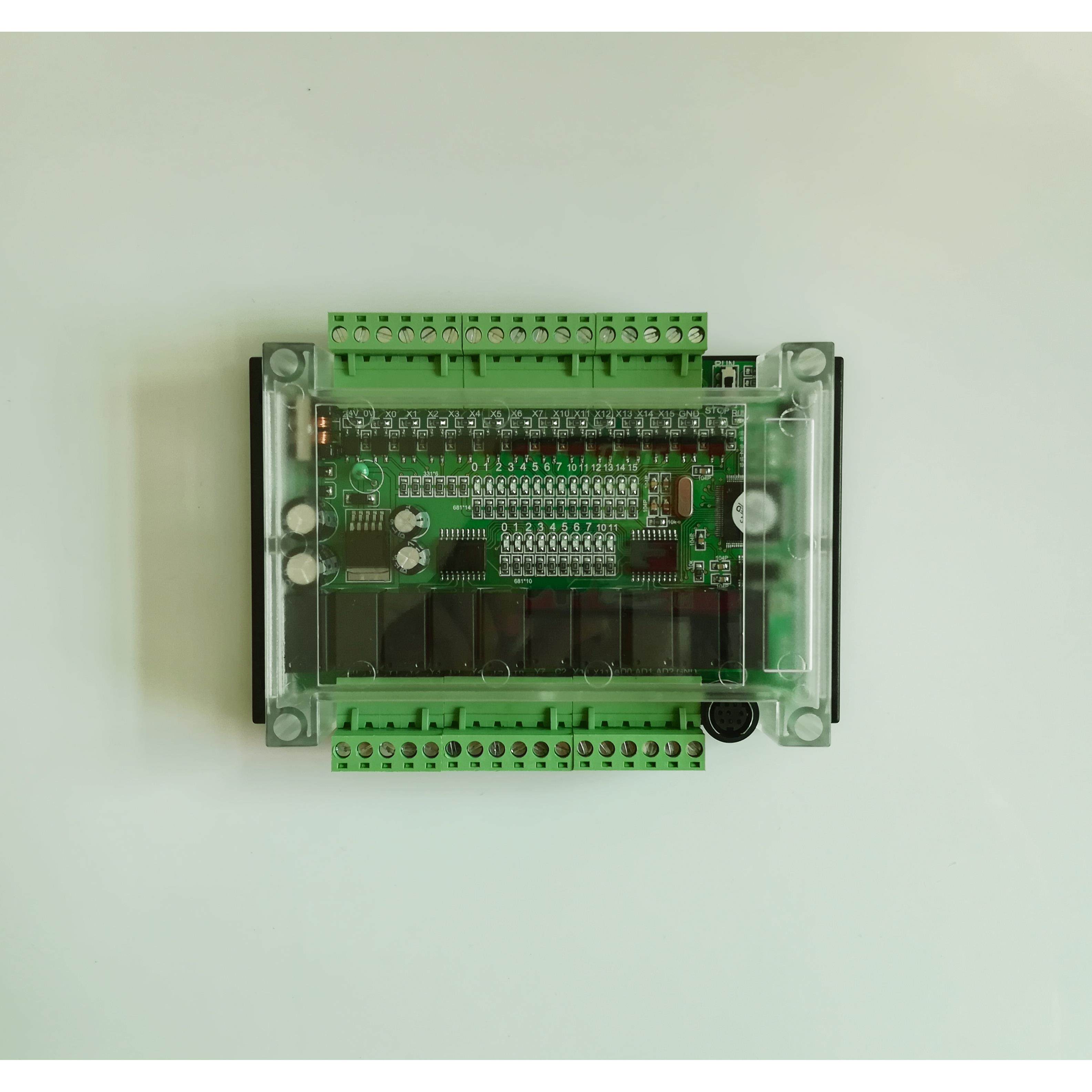 国产PLC工控板兼容三菱FX1N24MRMT控制器在线下载保持模拟量脉冲