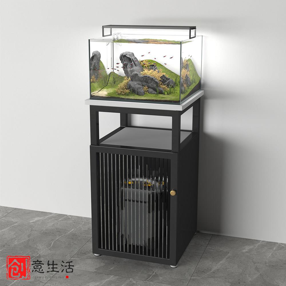 北欧鱼缸架子承重金属底架鱼缸柜底柜底座柜子草缸桌子客厅龟缸架
