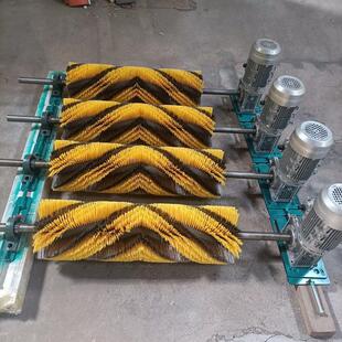 电动滚刷清扫器焦化水泥厂旋转式除尘尼龙刷扫灰器皮带输送机毛刷