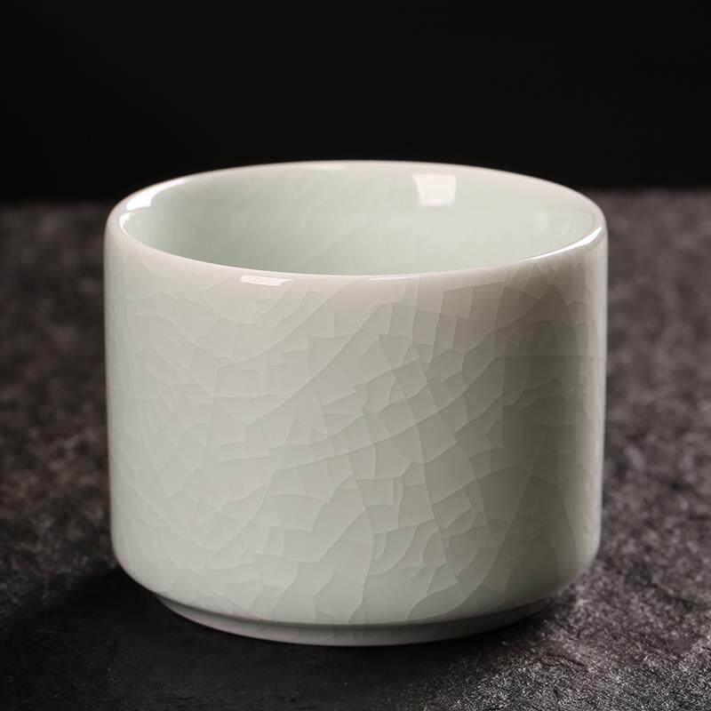 熹言汝窑杯陶瓷开 片主人杯单杯女茶杯个人专用功夫茶具品茗杯男