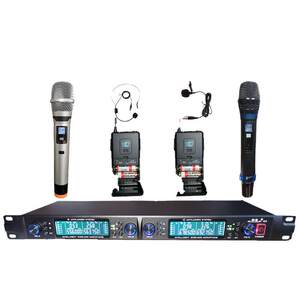 797 2米皇品牌Fm王无线麦克风一对四防啸叫会议领夹耳戴式放大器