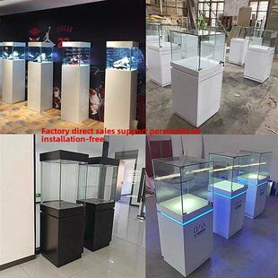 玻璃陈列柜珠宝古玩玉器产品道具陈列柜博物馆木制玻璃罩柜台