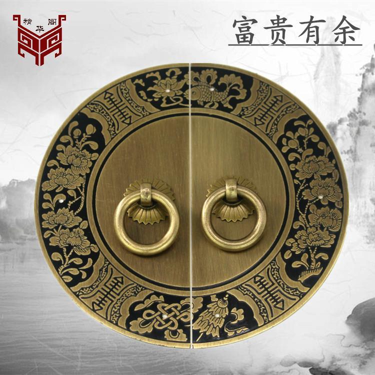 中式仿古橱柜纯铜拉手明清家具纯铜配件鞋柜子衣柜门全铜复古把手