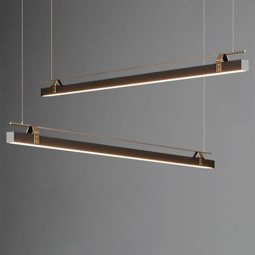 后现代简约饭厅吊灯设计师意式创意极简茶室餐桌吧台岛台一字长条