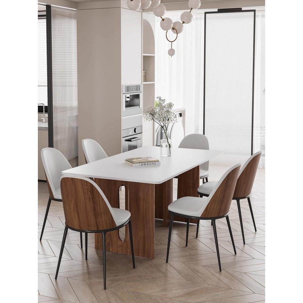 2025新型实木板岩餐桌和椅子组合现代简约小公寓家庭长方形餐桌,住宅家具,岩板餐桌,淘宝优惠券,粉丝福利购,淘宝优惠卷