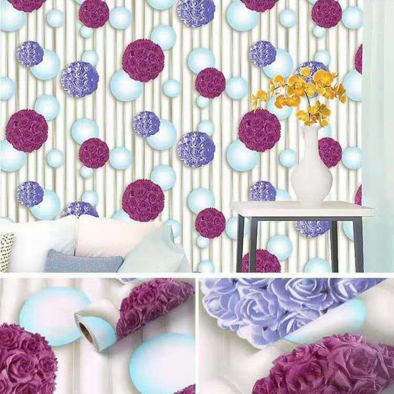 一米宽墙纸自粘卧室温馨大卷50米客厅立体防水防潮可擦洗壁纸贴纸