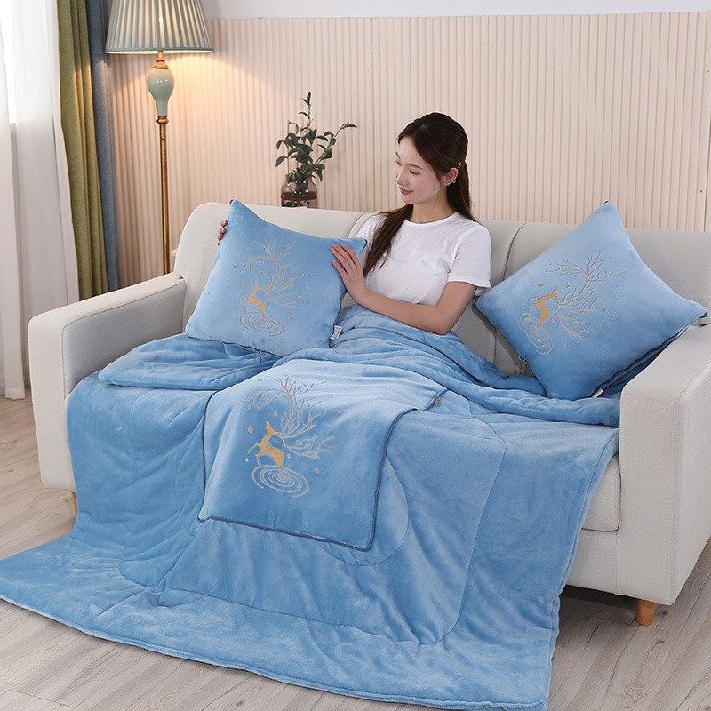 牛奶绒空调被多功能抱枕r被柔软手感面料超厚汽车载靠垫被子可机,居家布艺,抱枕被,淘宝优惠券,粉丝福利购,淘宝优惠卷