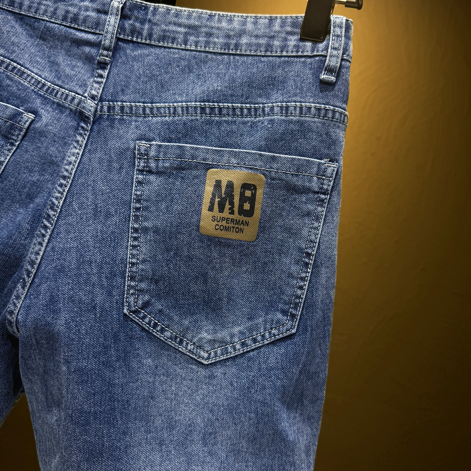 牛仔短裤男士夏季薄款宽松中裤直筒休闲潮牌裤子男弹力五分裤潮牌