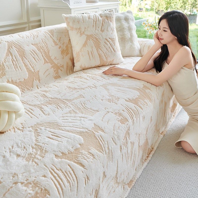 云朵沙发盖布新款j秋冬季兔毛绒沙发巾一整张全盖直排沙发坐垫毯,居家布艺,沙发垫,淘宝优惠券,粉丝福利购,淘宝优惠卷