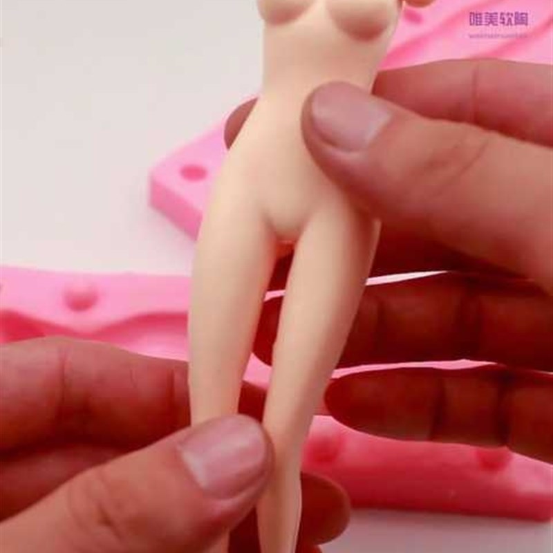 硅胶超轻黏土超轻粘土人偶手办软陶泥人体全身男女身体模具