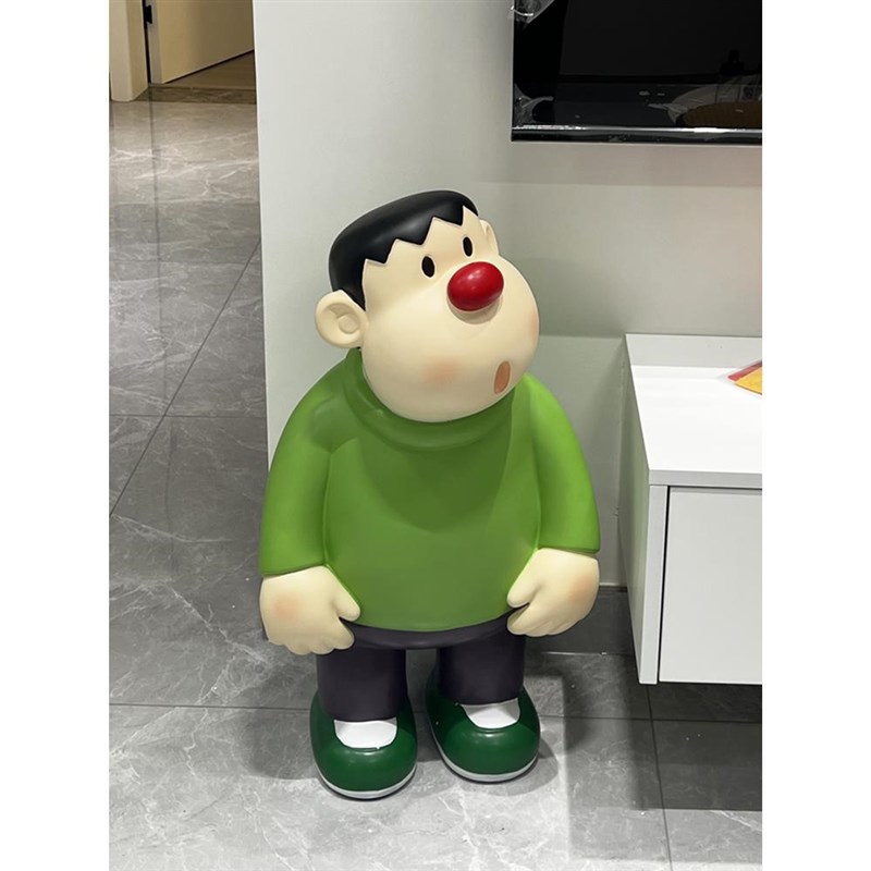 胖虎大号摆件落地存钱罐网红潮玩手办客厅玄关电视柜装饰品卡通