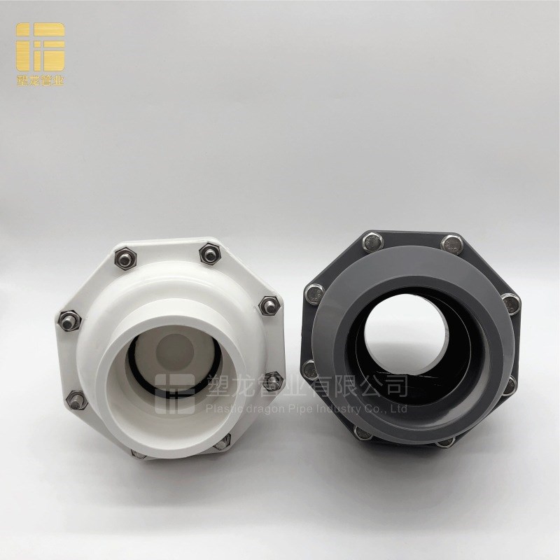 PVC止回阀翻板式63 75 90 110 160mm单向止逆阀门塑料给水管配件
