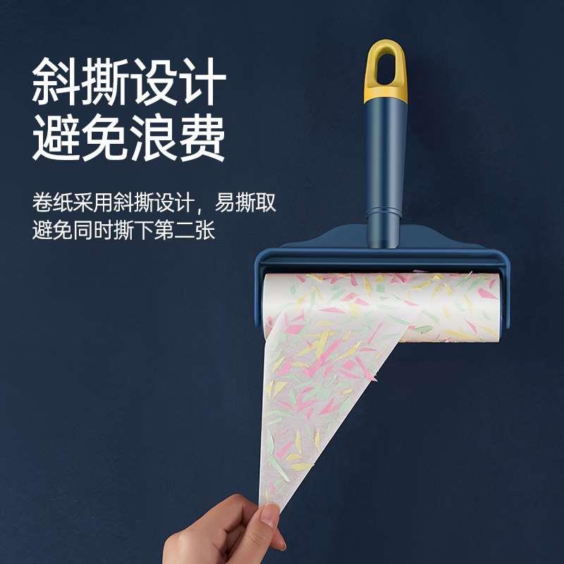 粘毛器滚筒可撕式大号替换卷纸衣物毡去毛家用黏沾刷滚刷粘毛神器