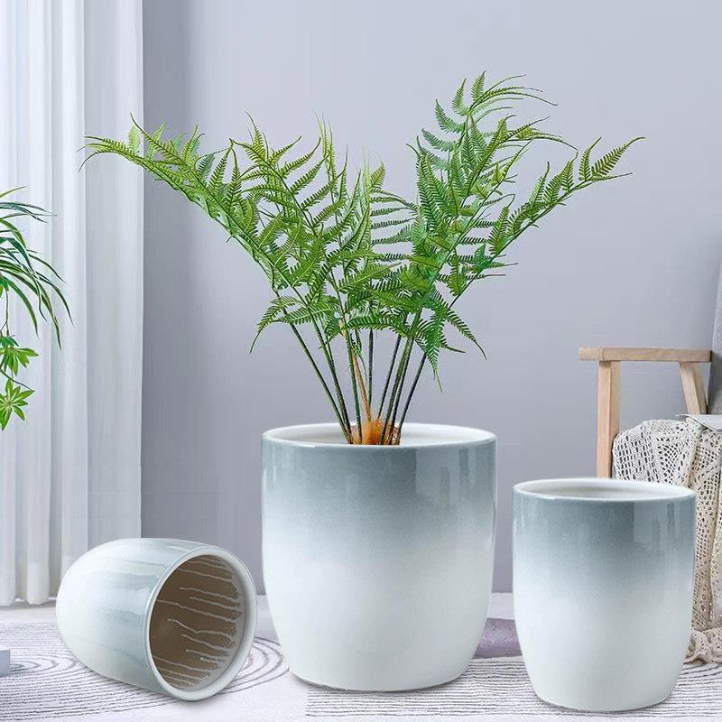 花盆 陶瓷轻奢高级感艺术风客厅北欧蝴蝶兰百合竹虎皮兰现代简约