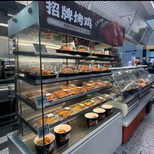 开放式商用烤鸡炸鸡自助餐披萨恒温柜西餐热食面点加热保温展示柜