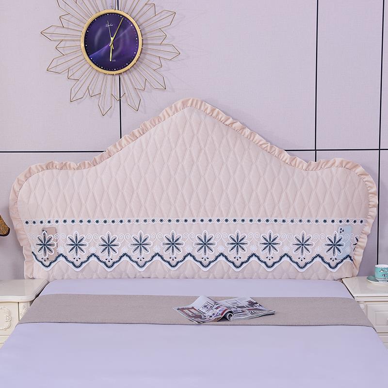 床头套可定制典雅简约的欧式弧形半圆形木质床头套全包靠背软套