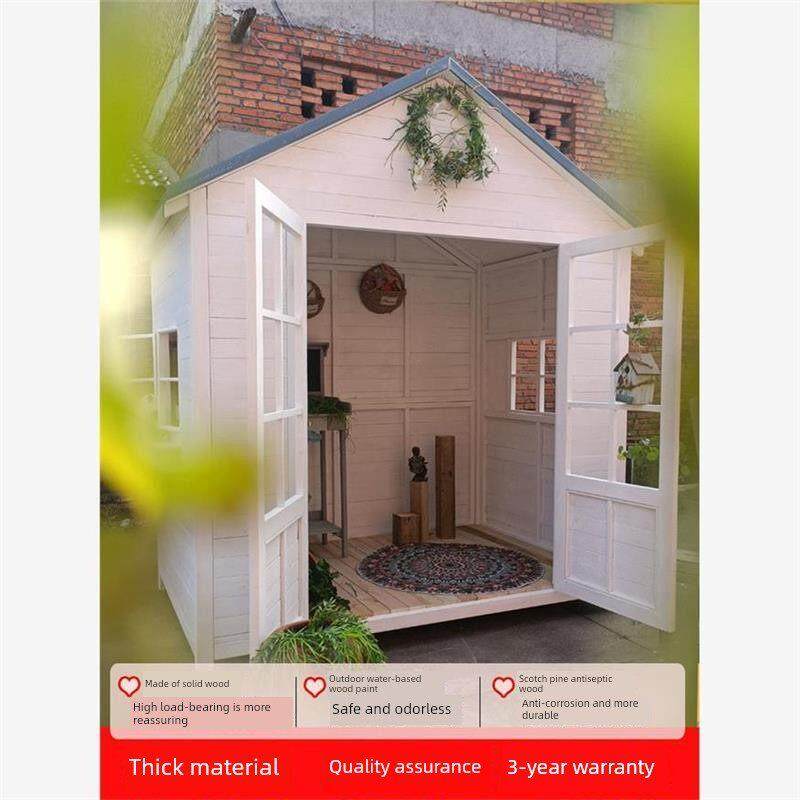 防腐木小木屋凉亭搭建花园民宿户外组装可移动封闭住人木房子庭院