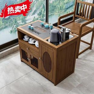 烧水壶一体 frx移动茶桌小茶台家用茶水柜小茶几阳台功夫茶具套装
