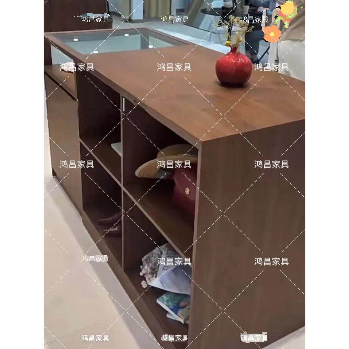 鸿昌家具定制收银台中岛柜吧台流水台展示柜斗柜