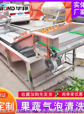 大生姜加工清洗机 多功能气泡清洗 海裙带菜清UKN机洗流带水葱线