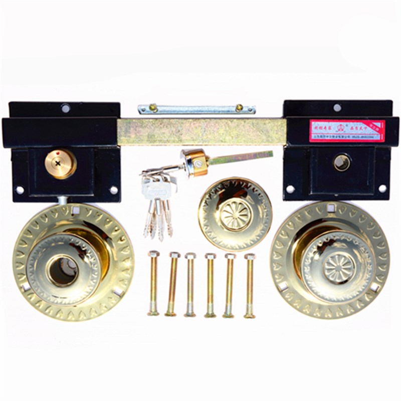 精品双开大门锁双扇门锁木门锁铁艺铁门锁机械齿条锁别墅庭院门锁