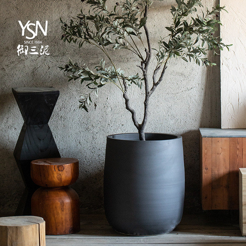 景观园林别墅卖场插花摆件北欧花盆花坛简约水缸大型陶瓷落地花瓶,家居饰品,家饰软装搭配套装,淘宝优惠券,粉丝福利购,淘宝优惠卷
