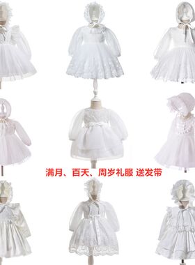 女童生日连衣裙春装洋气周岁女宝礼服百岁宴满月婴儿衣服公主裙子