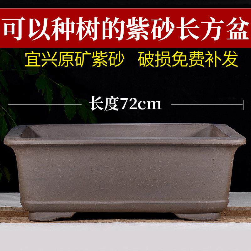 宜兴精品特大号长方盆景盆榕树花盆君子兰陶瓷花盆阳台室内盆景盆