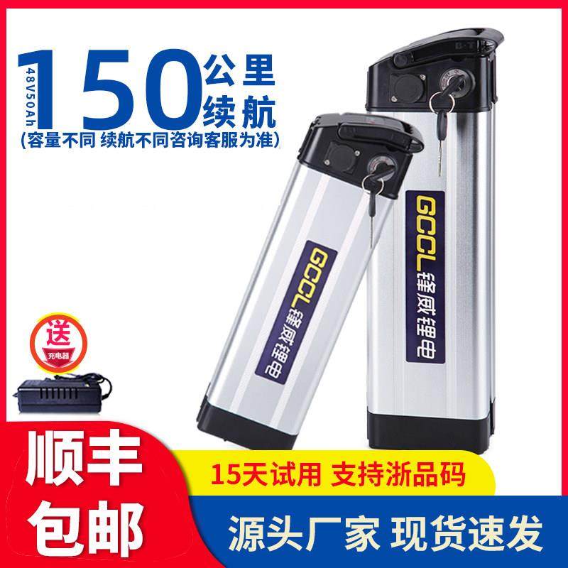 48V大容量锂电池 代驾用可携式电动车电池 银鱼海霸通用电瓶 外卖