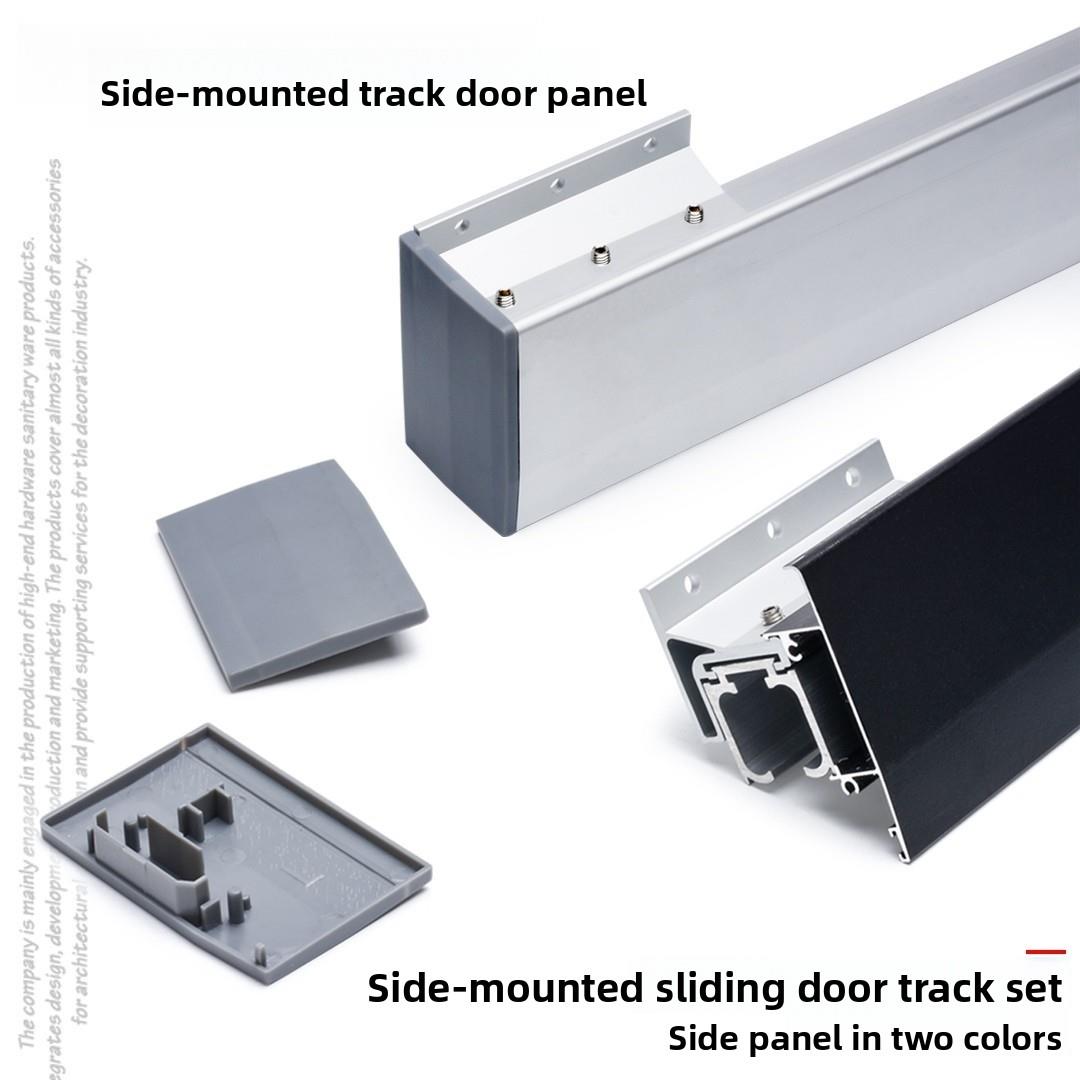 侧装式滑动门轨道滑动门挂轮实木门玻璃门侧挂挂轨缓冲减震滑轮轨