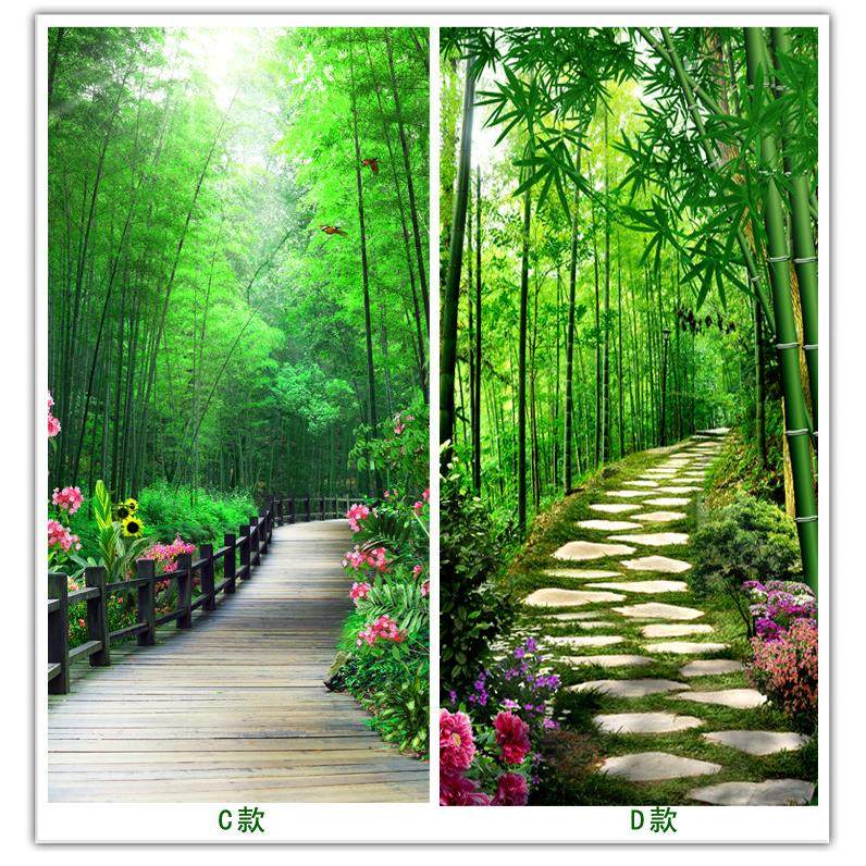 玄关过道墙贴画3d立体壁画自粘防水壁纸客厅墙纸贴纸林荫小道定制,家居饰品,软装墙贴,淘宝优惠券,粉丝福利购,淘宝优惠卷