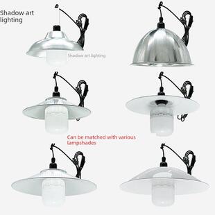 防水灯座E27螺口带灯罩开关插头线灯头 LED螺旋E27户外节能灯吊灯