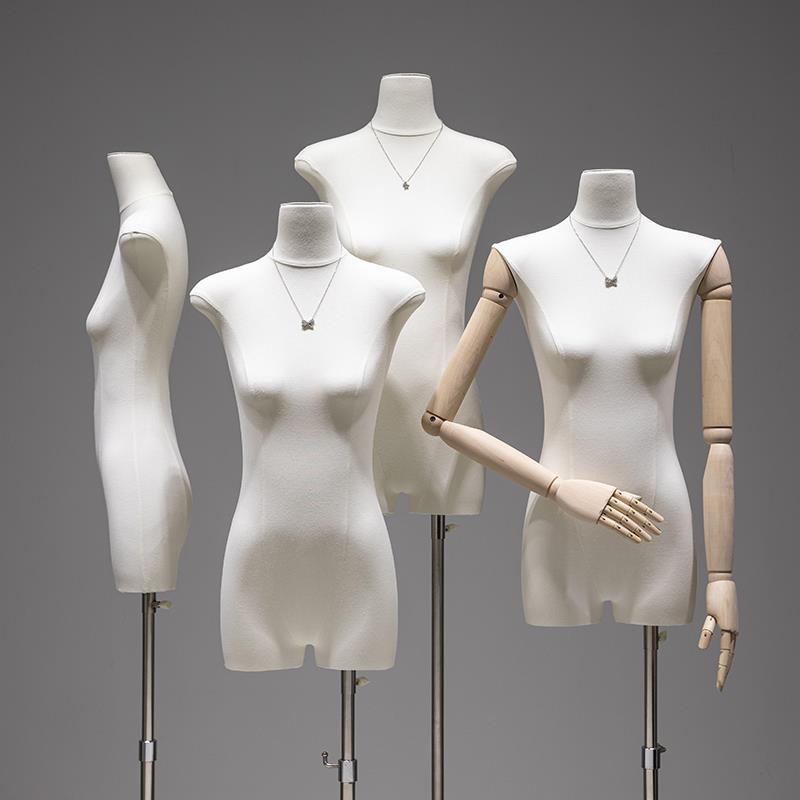 服装店韩版扁身模特道具女半身高档橱窗平胸假人偶衣服模型展示架