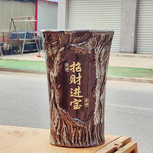 细高型花盆陶瓷大号高筒金钱树发财树室内外客厅落地花盆特价包邮