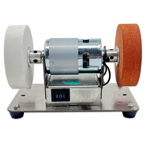 小砂轮机台式粗细双砂轮家用电动打磨抛光钻孔机无极磨刀机