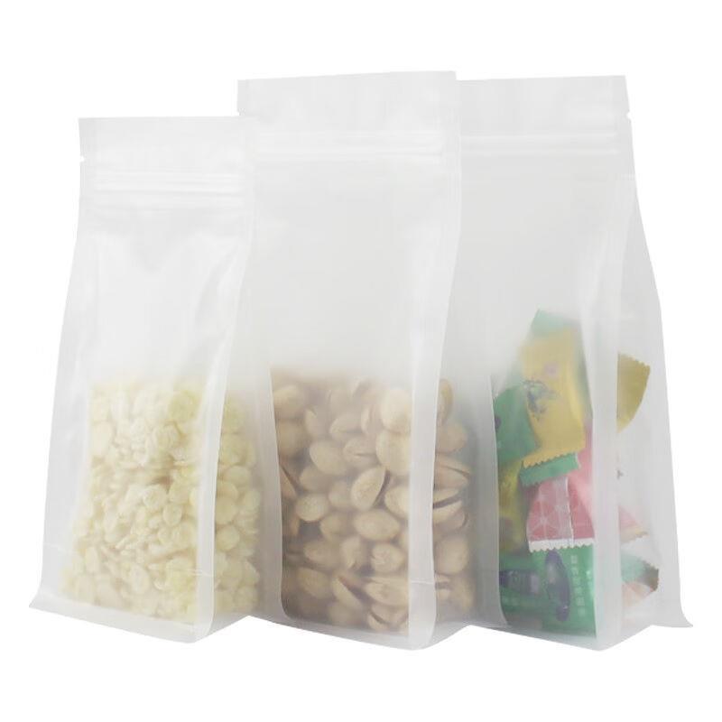 稳斯坦W7277(50个)磨砂八边封口袋杂粮花茶叶包装密封自立袋子12*