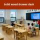 幼儿园桌实木抽屉桌椅小学生学前学习桌儿童训练日志桌定制