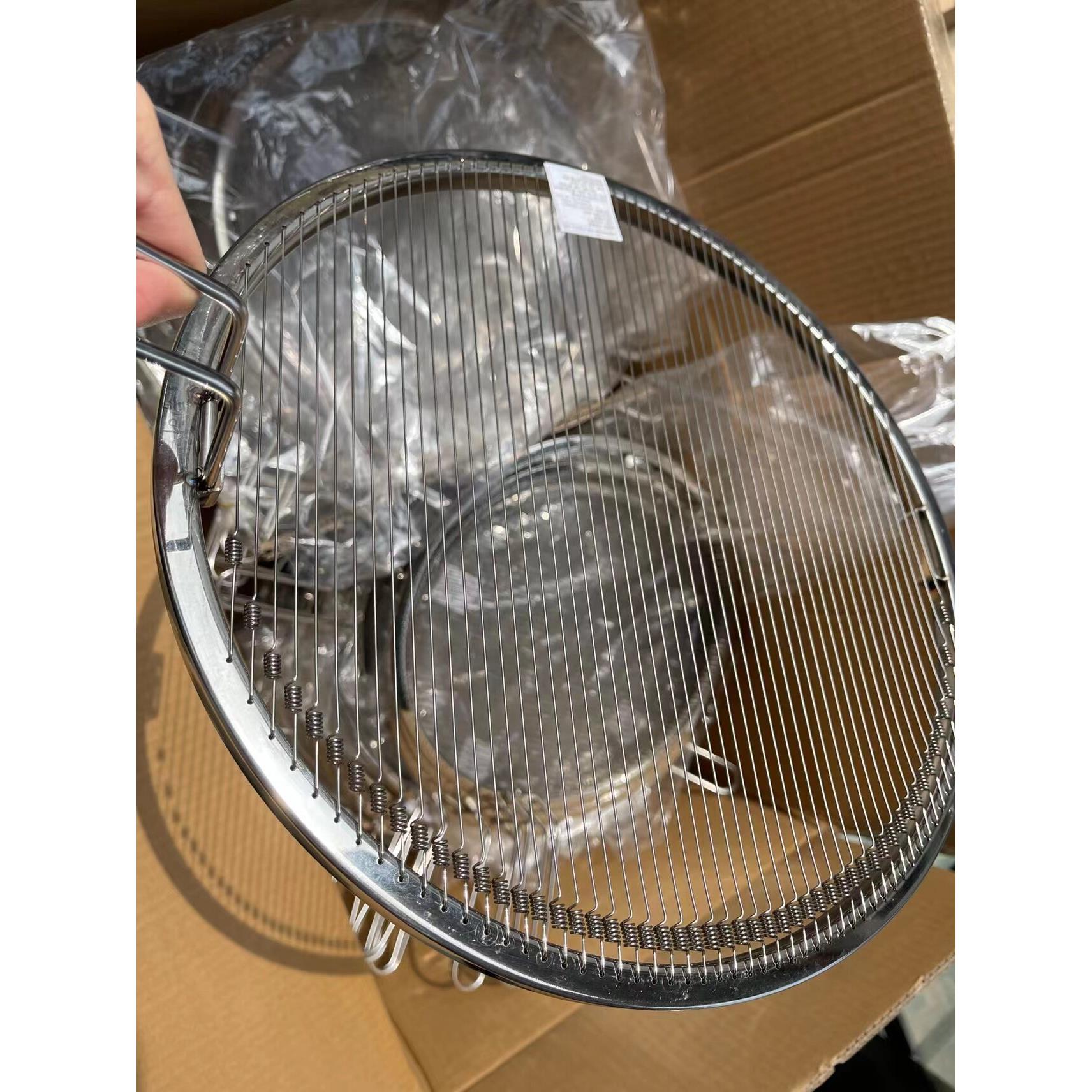 不锈钢韩国进口弹簧烧烤网圆形耐用细钢丝网碳烤电烤不粘烤肉篦子