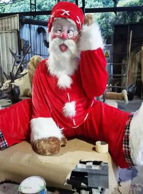 玻璃钢圣诞老人定制礼盒户外景观圣诞节步行街摆件彷真雕塑雪人