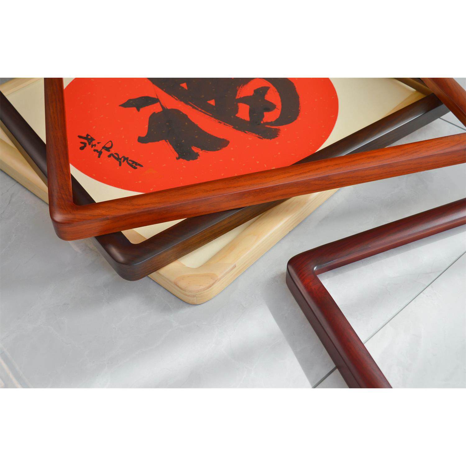 实木画框装裱圆角相框定制任意尺寸十字绣钻石画外框架拼图字画