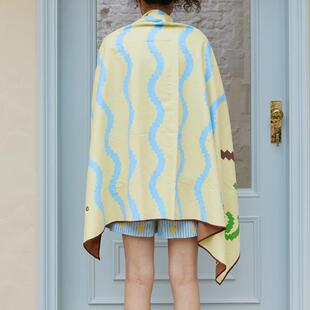 wishmore速干浴巾海边防晒沙滩温泉游泳印花吸水毛巾便携健身快干