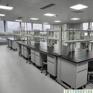 实验室工作台钢木边台东莞厂家钢木中央台全钢边台操作台pp试验台