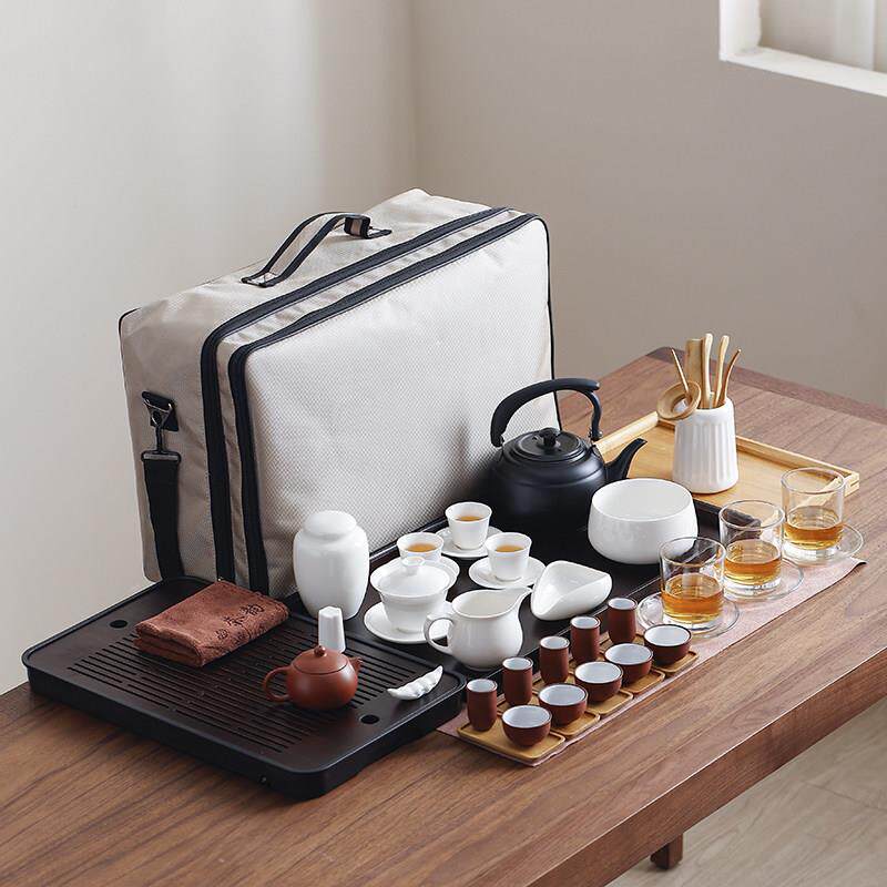 茶艺教学茶具套组乌龙茶绿茶红茶三合一全套培训表演可携式套装